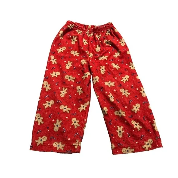 Red Button Up Gingerbread Pyjamas Size 2T - Picture 6 of 8